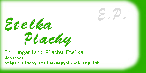 etelka plachy business card